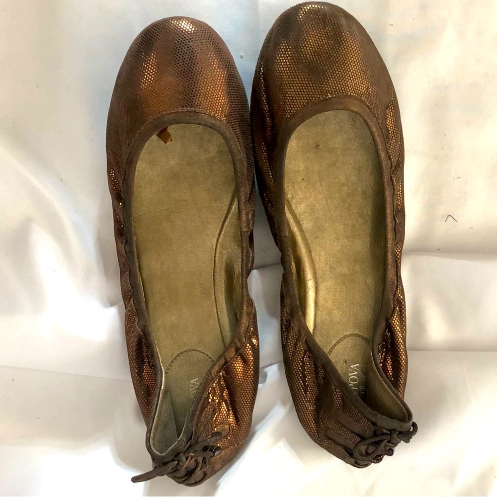 Copper Ballet Flats Marla Apova
